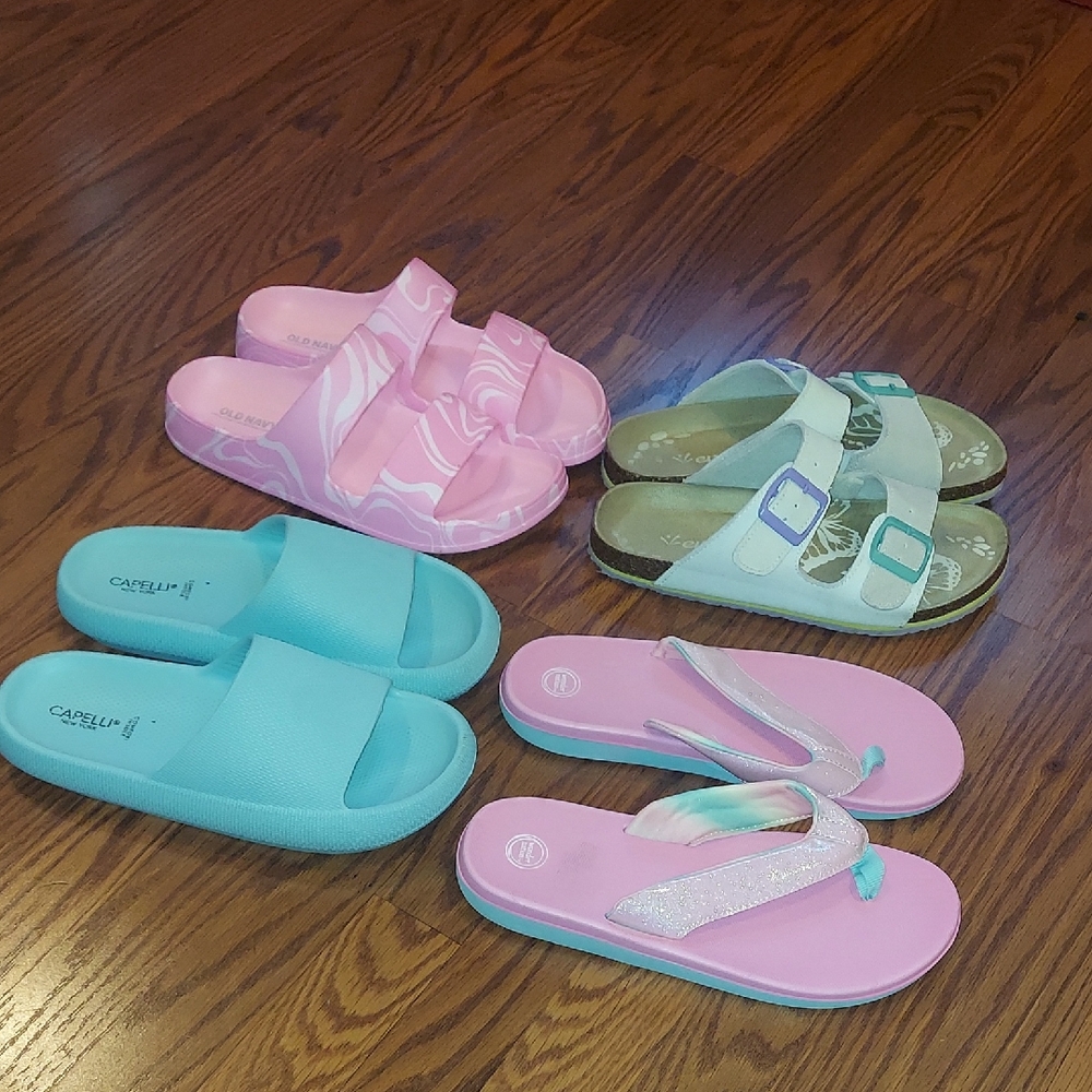 Cat & Jack Kids Sandals in Pink, Blue, and Green